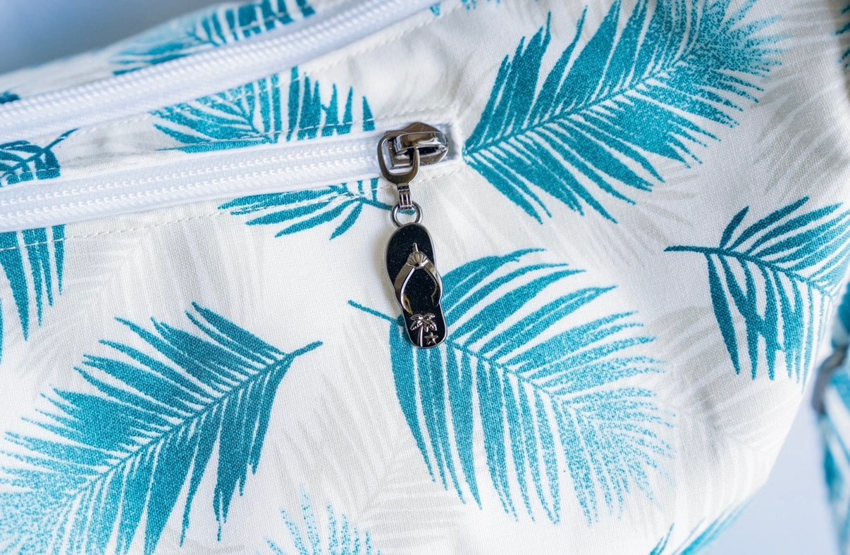 Sac demi lune Tropical bleu