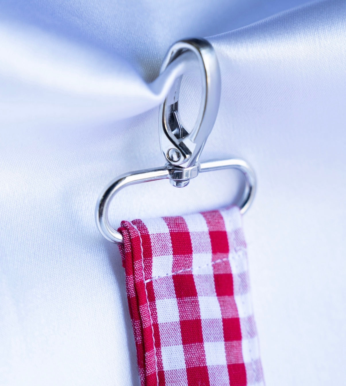 Porte clef Vichy rouge