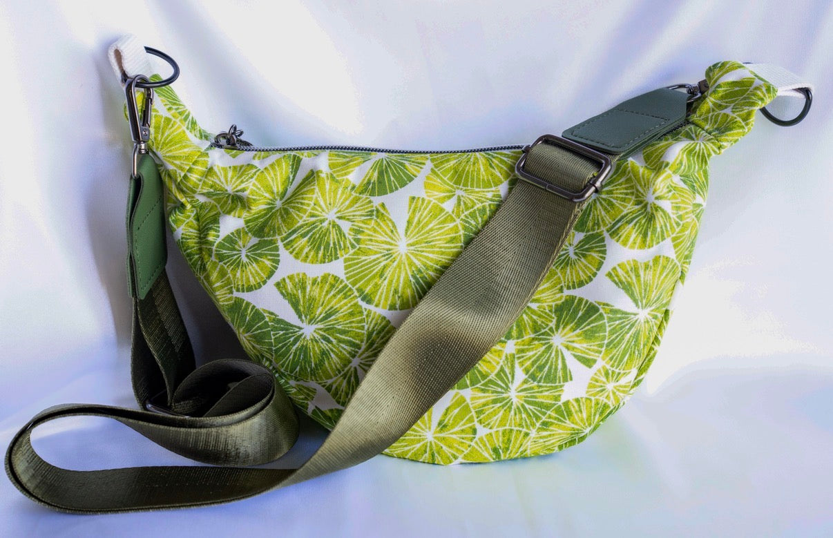 Sac demi lune vert citron