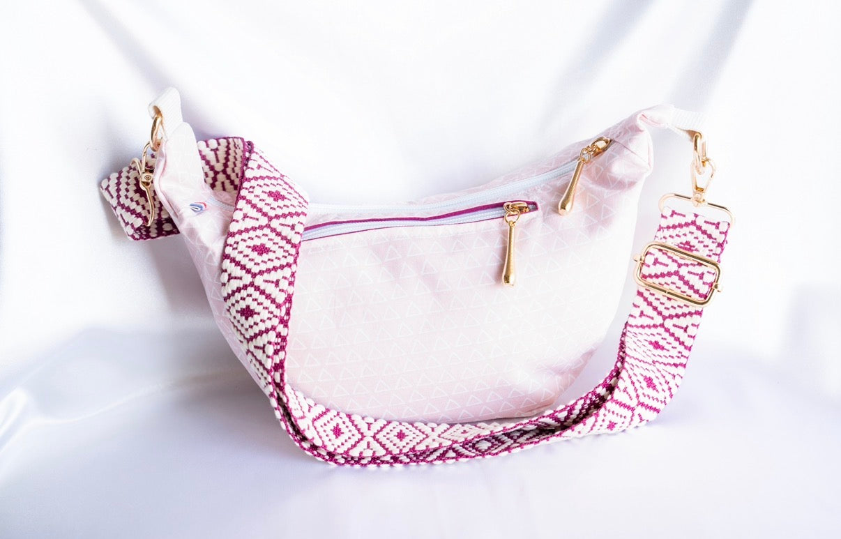 Sac demi lune Rose poudré