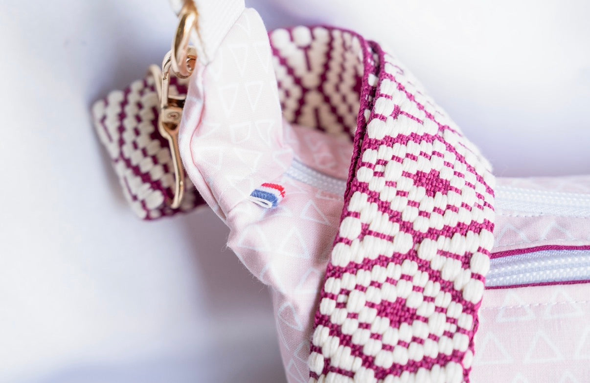 Sac demi lune Rose poudré