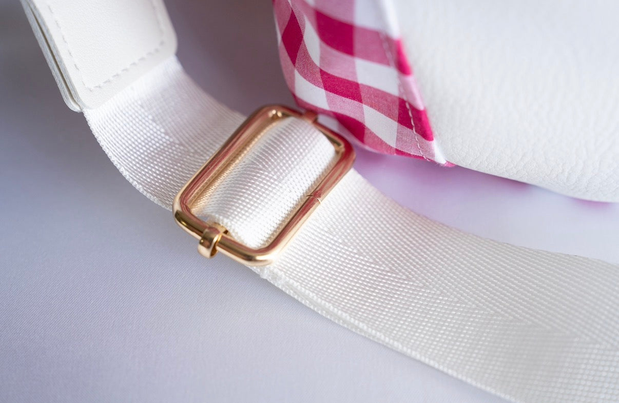 Sac banane Vichy rose