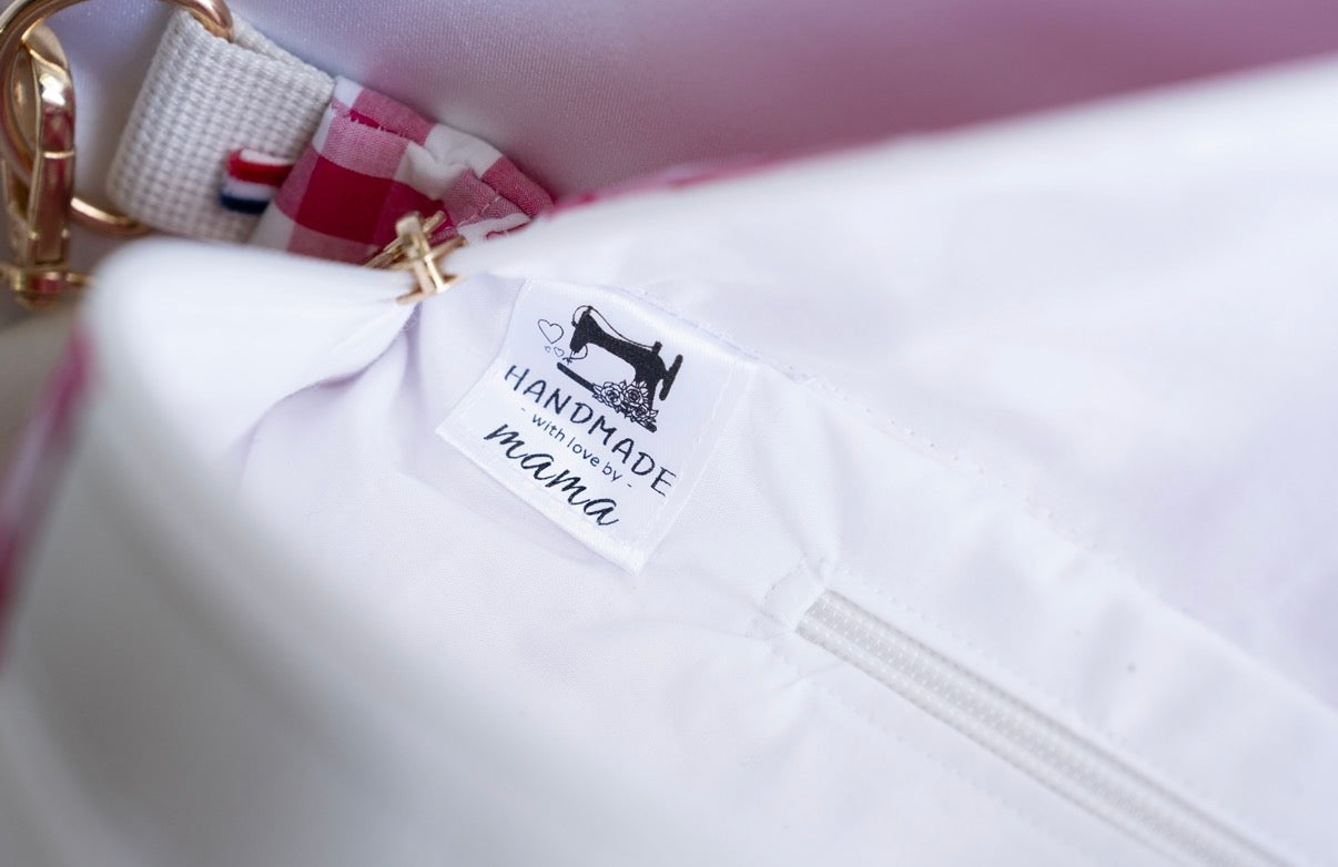 Sac banane Vichy rose
