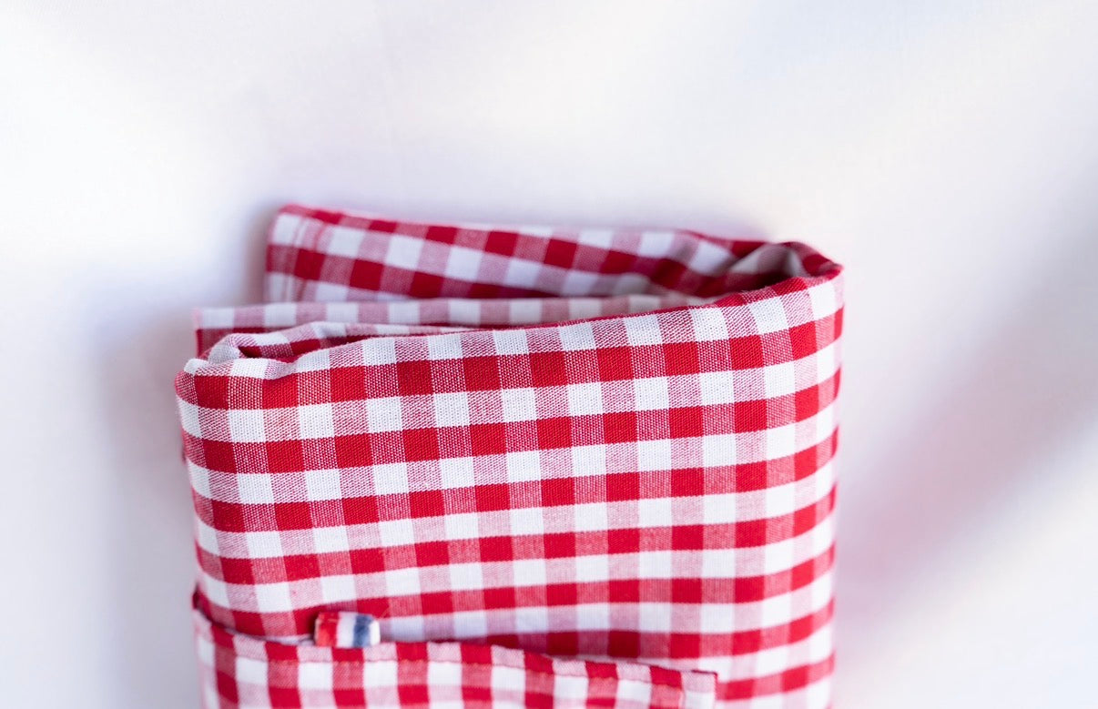 Sac Pliable Vichy Rouge