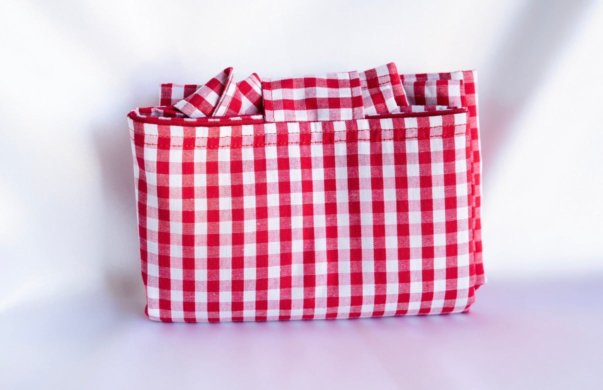 Sac Pliable Vichy Rouge