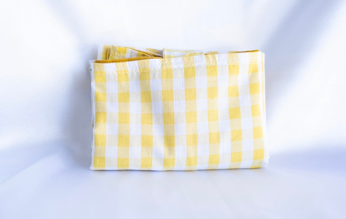 Sac Pliable Vichy Jaune
