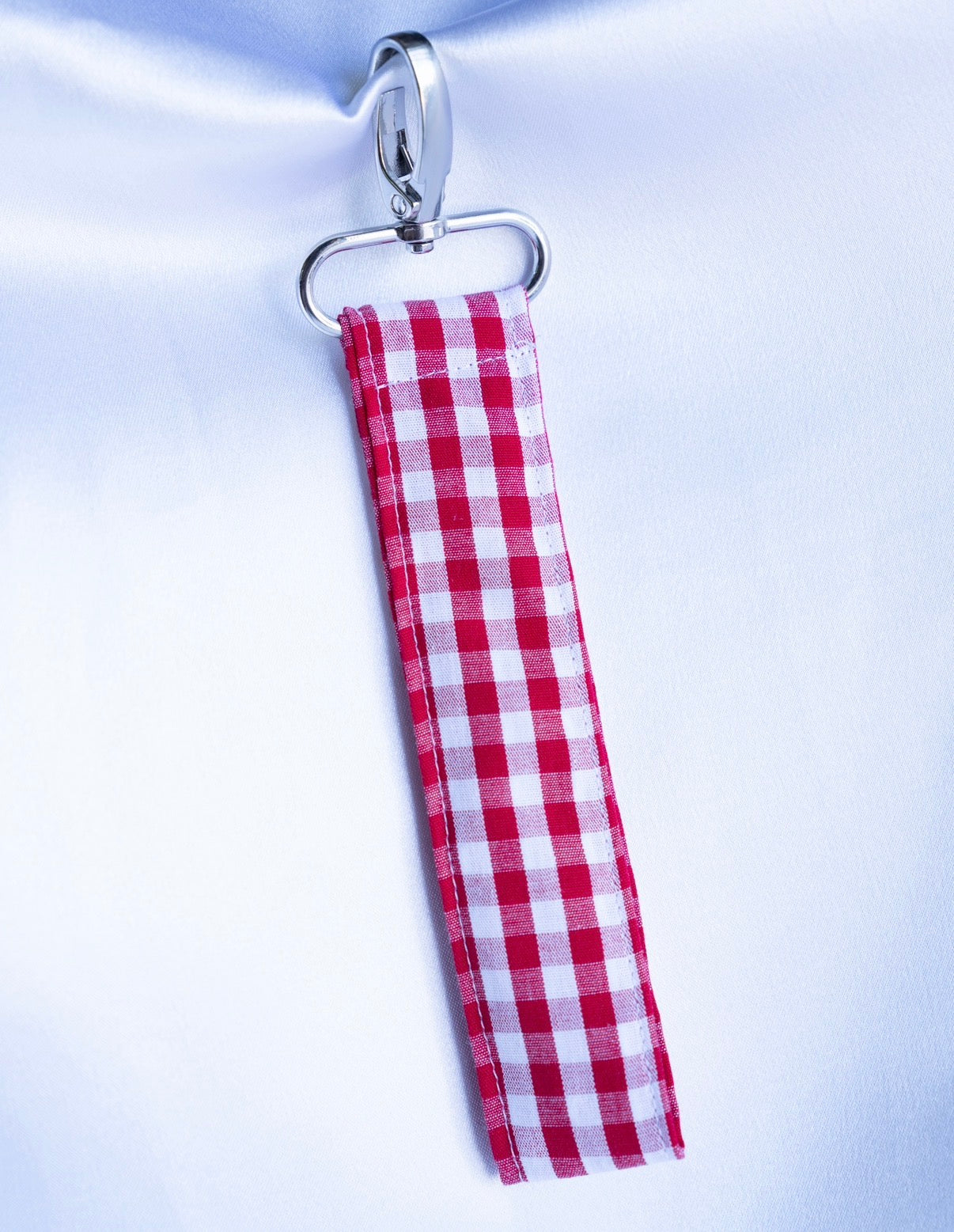 Porte clef Vichy rouge