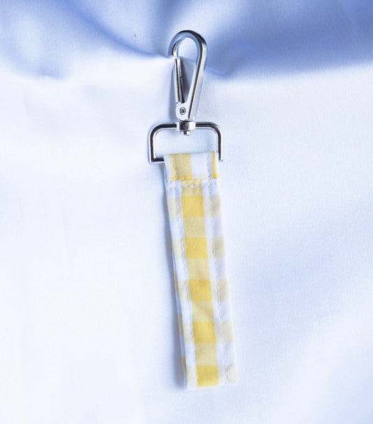 Porte clef Vichy jaune