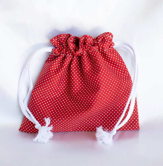 Pochon Mini Essentiels – Rouge à Pois (16x17,5 cm)